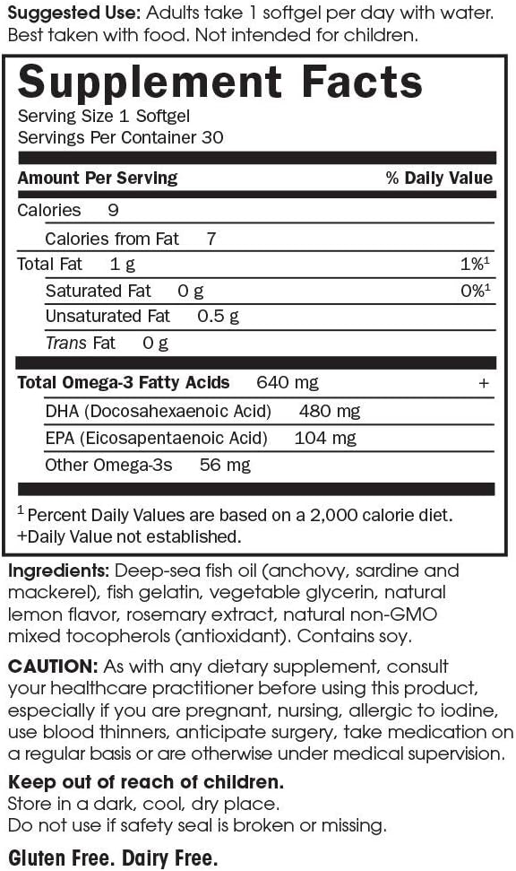 Garden Of Life Prenatal Dha Omega 3 Fish Oil - Minami Natural Prenatal, 60 Softgels : Health & Household