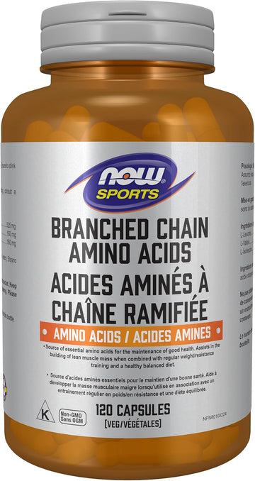 Now Sports Nutrition, Branched Chain Amino Acids, With Leucine, Isoleucine And Valine, 120 Veg Capsules