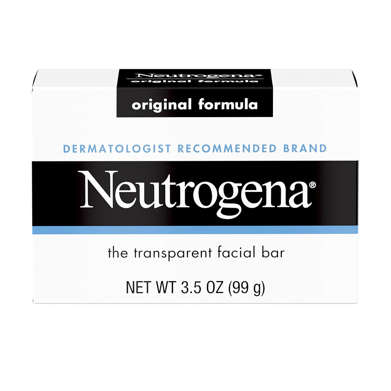 Neutrogena Original Amber Bar Facial Cleansing Bar With Glycerin, Clean-Rinsing, Transparent Face Soap, Free Of Harsh Detergents, & Dyes, 3.5 Oz