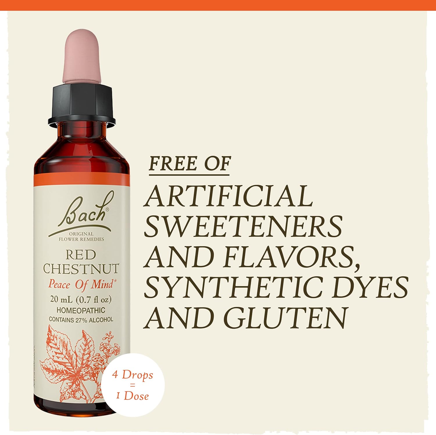 Bach Original Flower Remedies, Red Chestnut for Peace of Mind, Natural Homeopathic Flower Essence, Holistic Wellness and Stress Relief, Vegan, 20mL Dropper : Health & Household