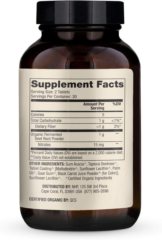 Dr. Mercola Organic Fermented Beets Dietary Supplement, 30 Servings (60 Tablets), Non GMO, Soy Free, Gluten Free, USDA Organic