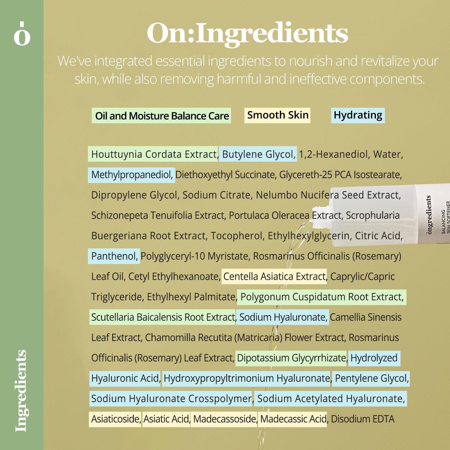 Ongredients Balancing Skin Softener | Trouble Care Facial Toner | Panthenol, Hyaluronic Acid, Heartleaf, Hydrating Balance Care For Dry, Sensitive Skin | Vegan, Korean Skin Care 250Ml / 8.45 Fl Oz : Beauty & Personal Care