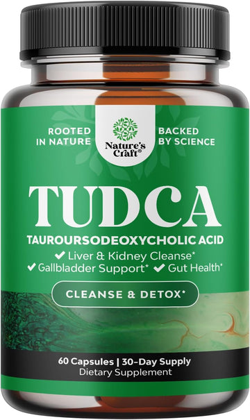 Advanced Bile Salt Tudca Supplement - Extra Strength Tudca 500Mg Per Serving Bile Salts For Gallbladder Kidney And Liver Support - High Purity Tauro Ursodeoxycholic Acid Liver And Gallbladder Cleanse