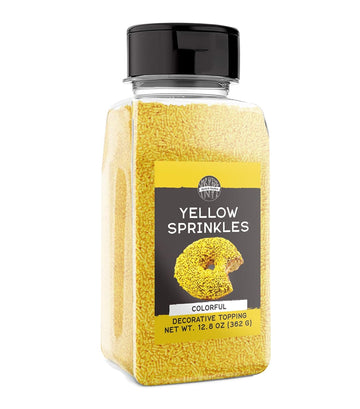 Birch & Meadow Yellow Sprinkles, 12.8 Oz, Fun & Decorative Topping, Crunchy Texture