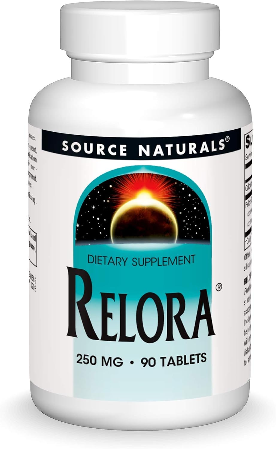Source Naturals Relora, A Blend Of Magnolia Officinalis And Phellodendron Amurense Bark Extracts 250 Mg, 90 Tablets