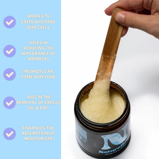 Tallow Citrus Sugar Scrub With Unrefined Organic Sugar & Grapefruit & Lemon Oils - Exfoliates - Tightens - Tones Skin - Revitalizes & Awakens Senses - Polishes & Softens