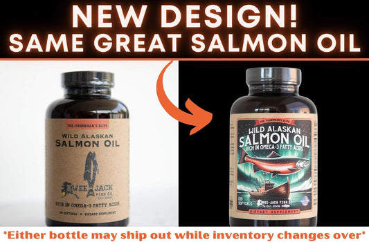 Wild Alaskan Salmon Fish Oil Omega 3 Supplement By Kwee-Jack Fish Co. | 120 Softgels 1000Mg Salmon Oil | Anti-Inflammation Brain Heart Joint Health