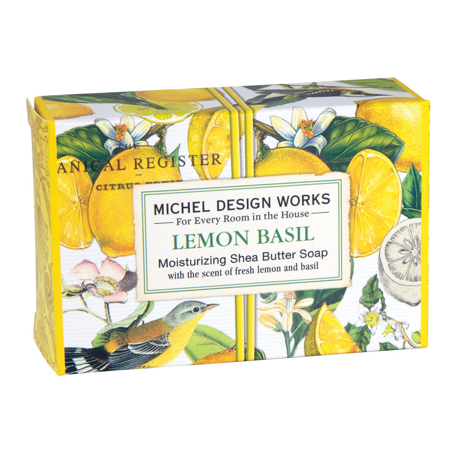 Michel Design Works 4.5Oz Boxed Single Shea Butter Soap, Lemon Basil : Beauty & Personal Care