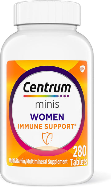 Centrum Minis Women'S Daily Multivitamin For Immune Support With Zinc And Vitamin C, 280 Mini Tablets, 140 Day Supply