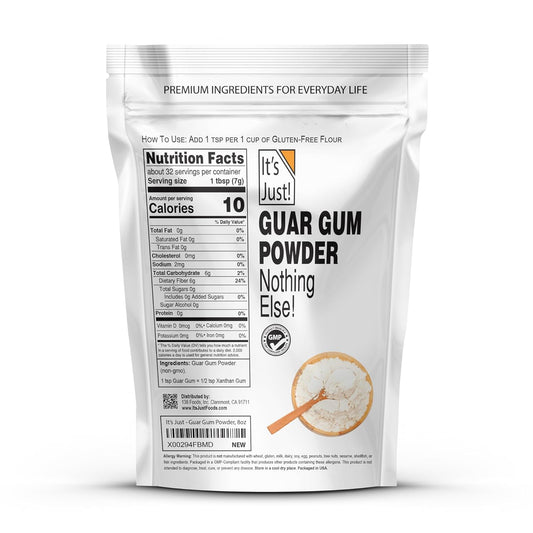 It'S Just - Guar Gum, Gluten-Free, Non-Gmo, Plant-Based Thickener & Binder, Thickens Cold Items, Keto Baking, Substitute Xanthan Gum, 8Oz