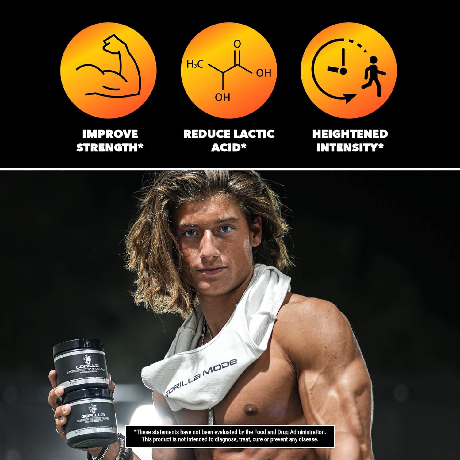 Gorilla Mind Beta-Alanine Carnosine Precursor,Enhanced Muscular Endurance, 3.2 Grams Per Servings : Health & Household