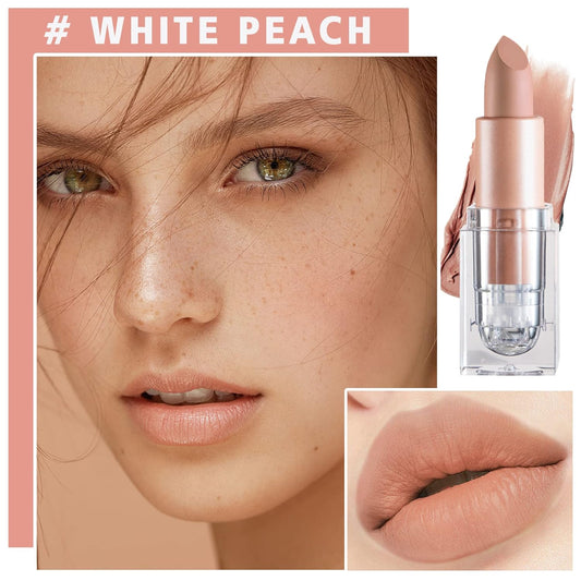 3Pcs Matte Nude Lipstick Set Velvet Lip Gloss Non-Fading Non-Sticky Cup Nude Lipstick Matte Lip Stain Long Lasting Waterproof Lipstick For Women Girls Daily Lip Makeup - Set D