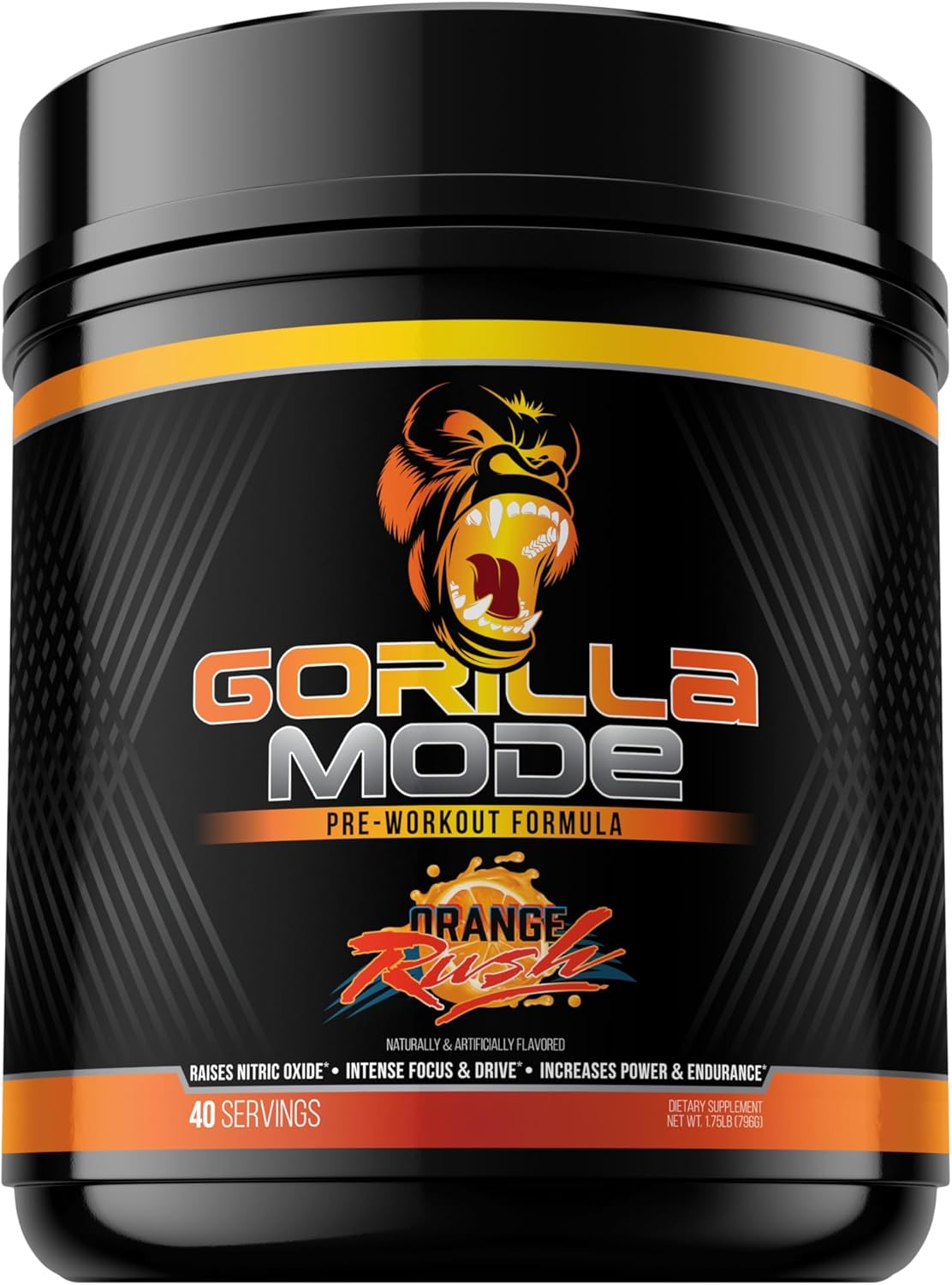 Gorilla Mind Pre Workout - Massive Pumps Laser Focus Energy Power - L-Citrulline, Creatine, L-Tyrosine, Betaine, Hydroprime, Alpha-Gpc, 400Mg Caffeine, Huperzine A - 800G (Watermelon)