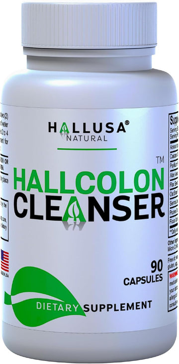 Hallcolon Cleanser, Colon Cleanse & Detox,15 Day Gut Cleanse - 90 Caps