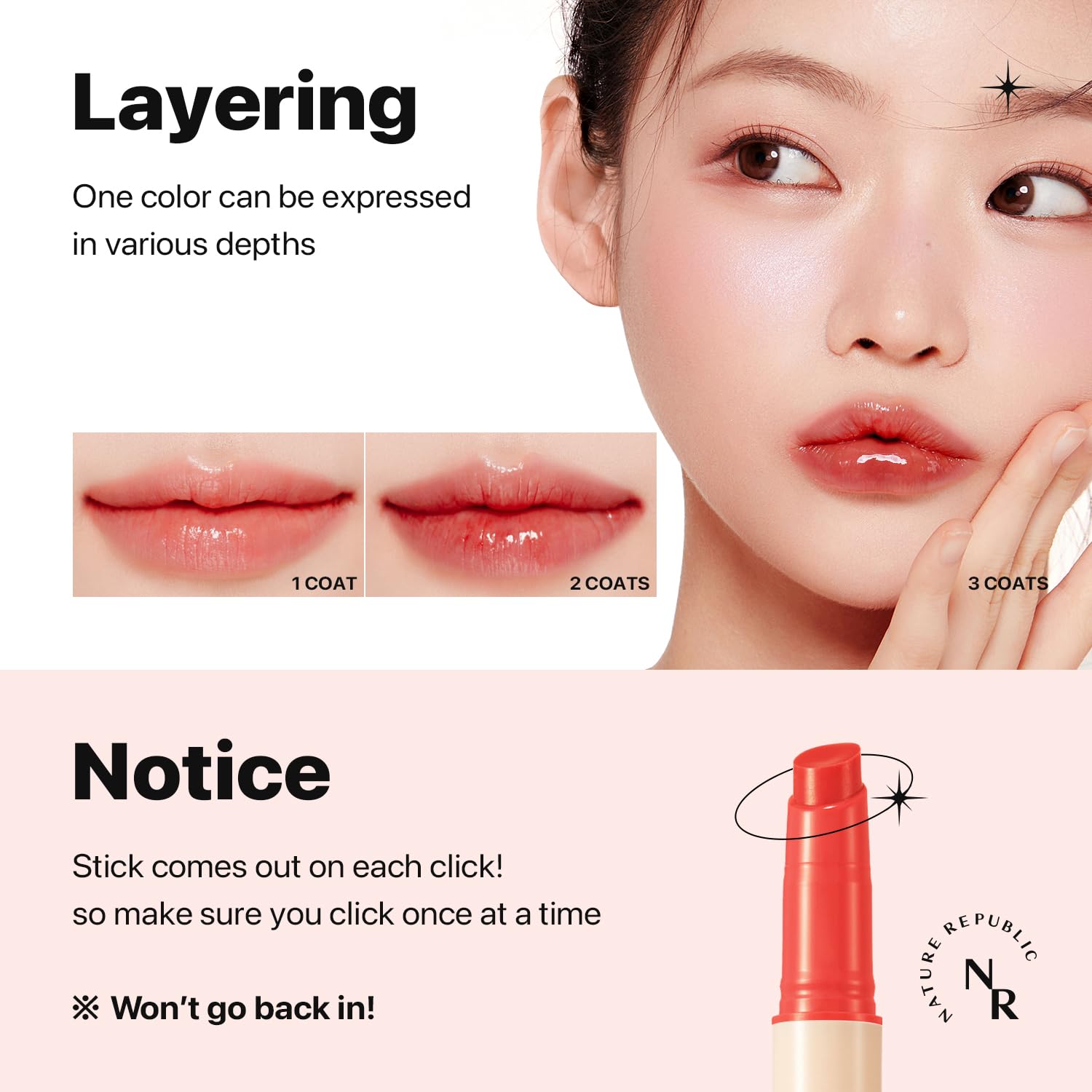 Nature Republic Honey Melting Lip (10 Peach) Soft Lip Stick, Korean Lip, Lip Gloss, Glow Lip, Glossy, Lip Balm, Lip Crayon, Jelly Gloss, Lip Pen, Tint,Valentines Day Gifts, Korean Make Up