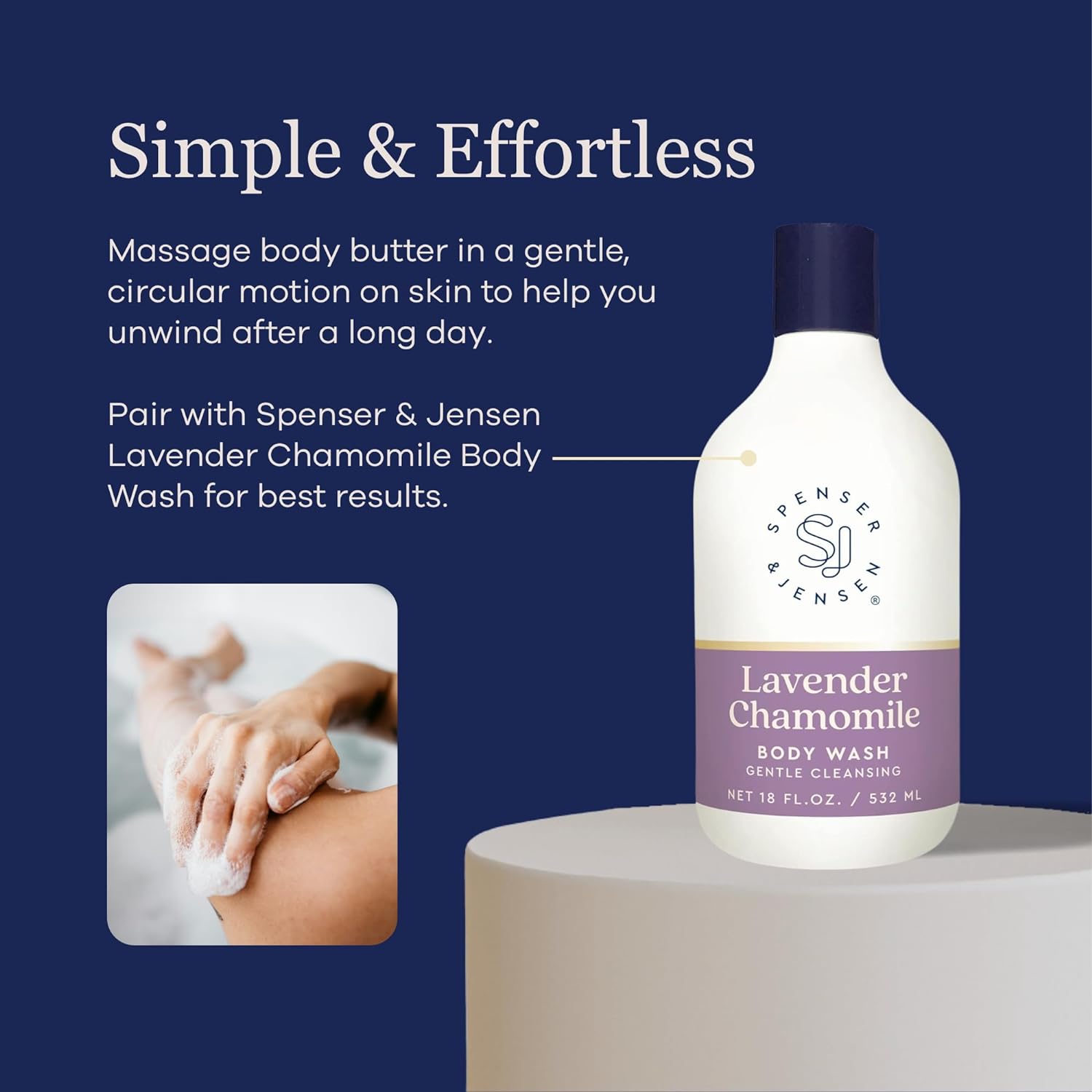 Spenser & Jensen Hydrating Lavender & Chamomile Body Butter - Gentle On All Skin Types - Moisturizing Body Lotion for Women & Men - Paraben Free - 8 Oz (Pack of 2) : Beauty & Personal Care