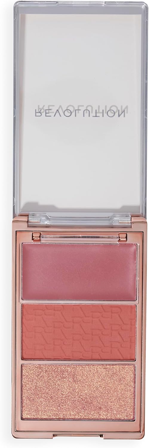 Revolution, Blush Icon Palette, Cream & Pressed Powder Blusher, Highly Pigmented, Face Palette, Vegan & Cruelty-Free, 3 Shades, Aura Points Rose : Amazon.co.uk: Beauty