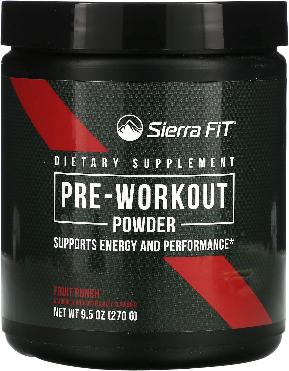 Sierra Fit Pre-Workout Powder, Fruit Punch, 9.5 oz (270 g)