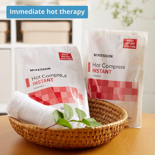 Mckesson Hot Compress, Instant Hot Pack, Disposable, 6 In X 9 In, 1 Count, 24 Packs, 24 Total