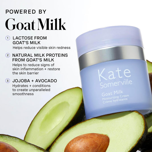 Kate Somerville Goat Milk Moisturizing Cream – Deeply Hydrating Daily Face Moisturizer For Dry, Tight, And Sensitive Skin, 1.7 Fl Oz