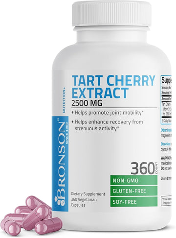 Bronson Tart Cherry Extract 2500 Mg Vegetarian Capsules With Antioxidants And Flavonoids Non-Gmo, 360 Count