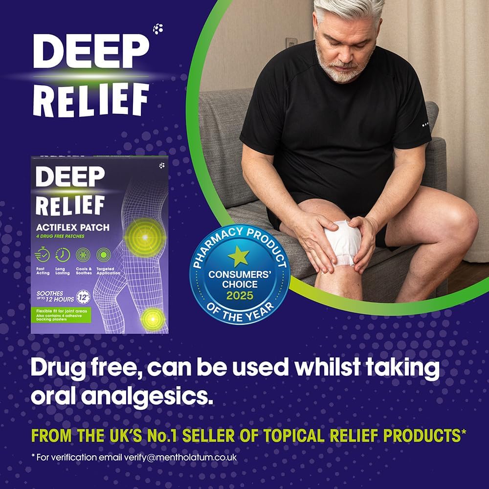 Deep Relief Actiflex Patch (Pack of 4 Patches) : Amazon.co.uk: Health & Personal Care