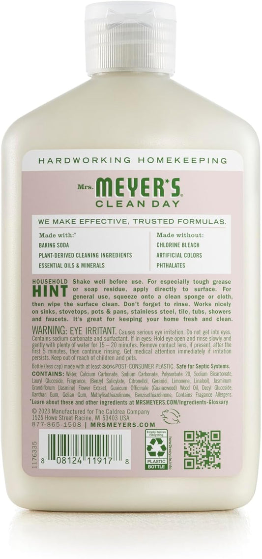 Mrs. Meyer'S Clean Day Baking Soda Cream Cleaner, Cuts Grease, Scratch-Free Polish, Plant-Derived Cleaning Ingredients, Apple Blossom, 16 Fl Oz, Pack Of 1