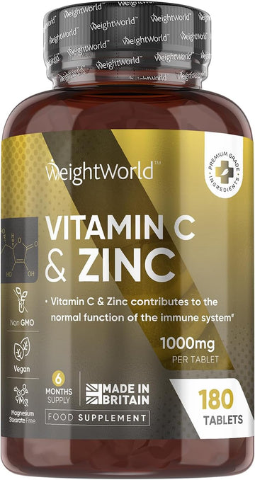 Weightworld Vitamin C & Zinc 180 Tablets