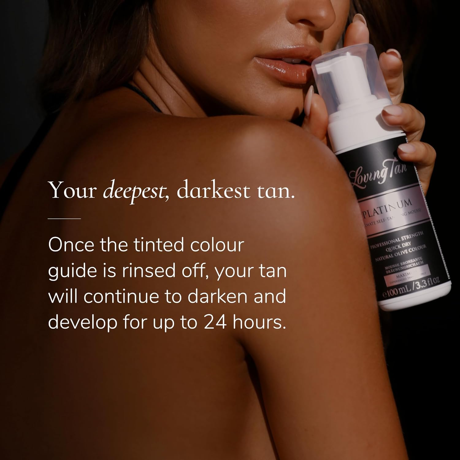 Loving Tan Platinum Self Tanning Mousse, Dark - Streak Free, Natural Looking, Professional Quality Self Tanner - 5+ Self Tan Applications per Bottle, Cruelty Free, Naturally Derived DHA - 3.3 Fl Oz : Amazon.co.uk: Beauty