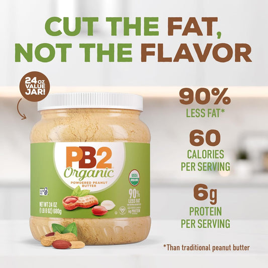 Pb2 24Oz Organic Powdered Peanut Butter - Usda Organic Certified, Non-Gmo Project Verified, Gluten-Free