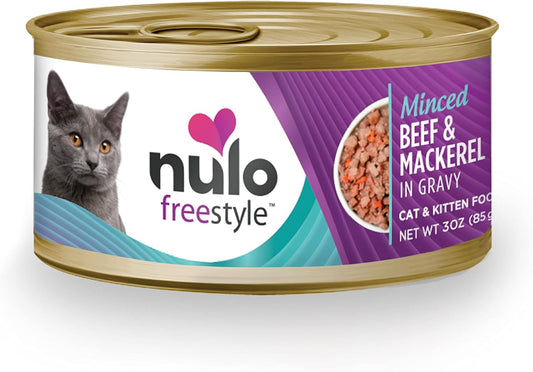 Nulo Freestyle Cat And Kitten Minced Wet Canned Food, Premium All Natural Grain-Free Wet Cat Food, Protein-Rich With Omega 6 And 3 Fatty Acids, 3 Ounce (Pack Of 24)