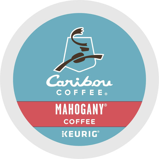 Caribou Coffee Mahogany Keurig Single-Serve K-Cup Pods, Dark Roast Coffee, 96 Count (4 Packs of 24)