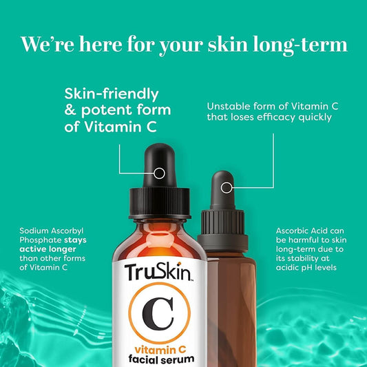 Truskin Face Serum Trio – Hyaluronic Acid, Vitamin C & Retinol Serum For Face – Anti Aging Skin Care Set For Women – Skin Care For Bright, Smooth, Firm & Hydrated Skin, 1 Fl Oz, 3 Bottles