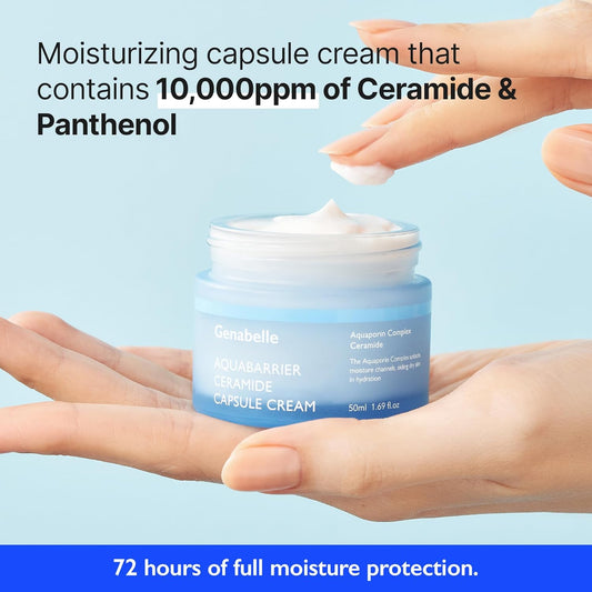 Revitalize & Nourish: Aquabarrier Ceramide Capsule Cream - Intensive Hydration & Skin Barrier Repair | 72-Hour Moisture Lock, Dermatologist Tested, 1.69 Fl Oz