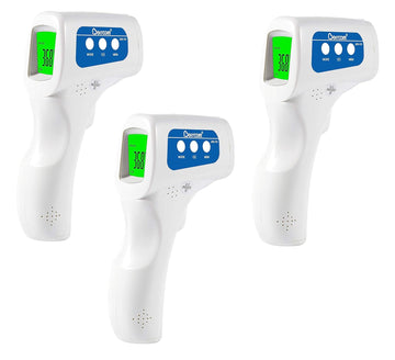 Berrcom No-Contact Infrared Forehead Thermometer Baby Fever Check Thermometer 4 in 1 Multi Fever Alarm Memory Recall for Kids Infant Adult (3 Pack)
