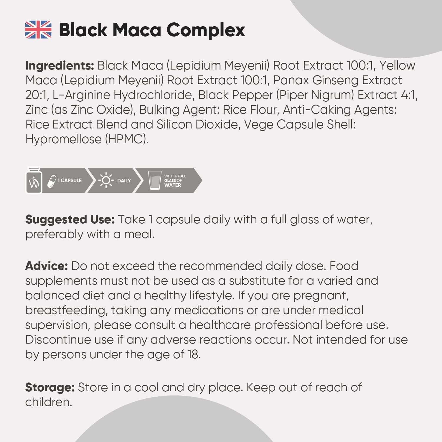 Maca Root Capsules 5550mg - 180 Capsules - 6 Months Supply - Black & Yellow Maca with L-Arginine & Panax Ginseng - Zinc Contributes to Normal Fertility & Reproduction (EFSA) - for Men & Women : Amazon.co.uk: Health & Personal Care