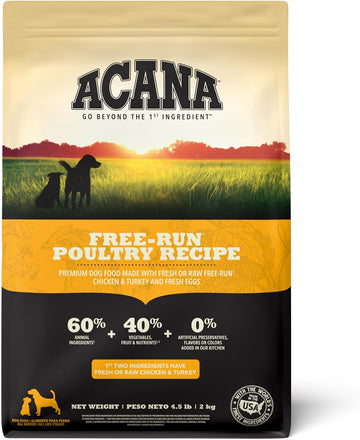 Acana® Free Run Poultry Recipe, Grain-Free Dry Dog Food, 4.5 Lb