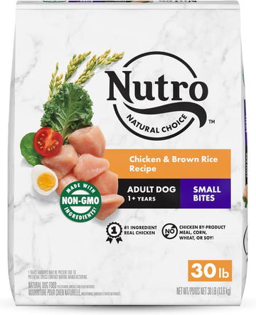 Nutro Natural Choice Small Bites Adult Dry Dog Food, Chicken and Brown Rice Recipe, 30 lbs