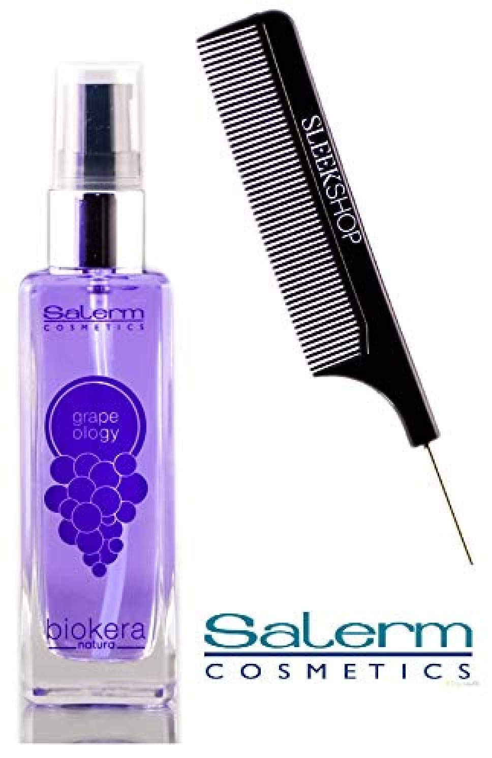 Salerm Cosmetics Grapeology Serum, Biokera Natura (Stylist List) Grape Oil For Deep-Reaching Hair Nourishment (1.9 Oz - Original Size With Pump) : Beauty & Personal Care