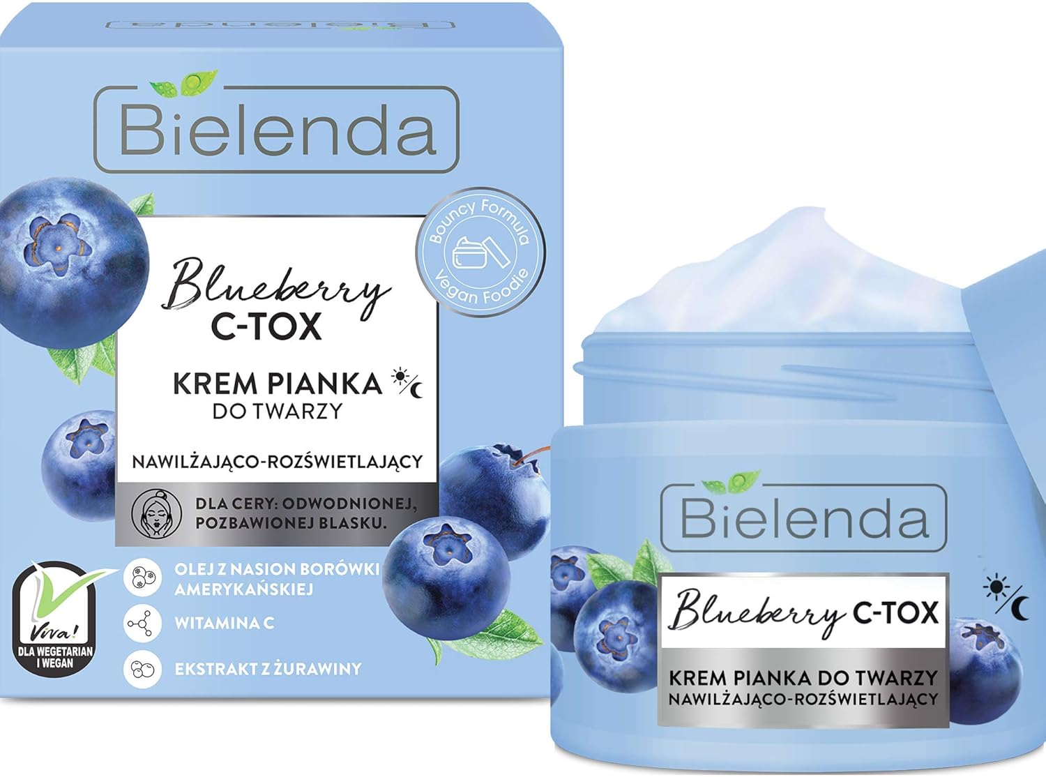 Blueberry C-Tox - Moisturizes Regenerates And Smoothes The Skin Prone To Drying Reduces The Feeling Of Tightness And Discomfort - Blueberry C-Tox Cream - Foam Moisturizing And Brightening - 40 G
