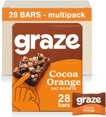 Graze Banana Oat Boost Bars - Vegan Snacks, Whole Oats & Natural Flavours, High In Fibre - Packaging May Vary - (28 Snacks - 7 Packs Of 4 X 30G)