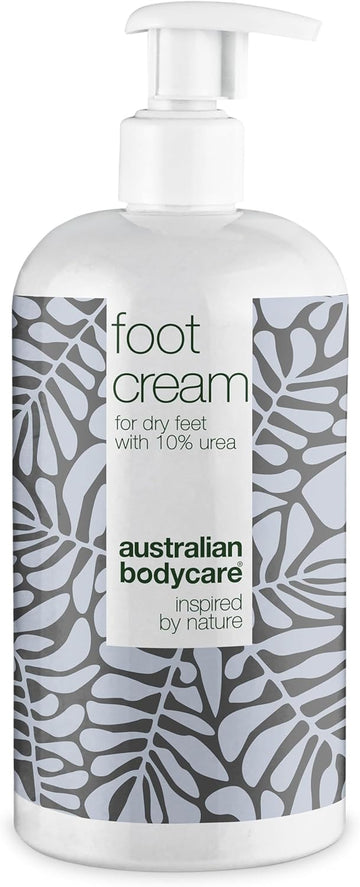 Foot Cream From Australian Bodycare 500Ml | Hard Skin Remover For Women & Men | Treatment Against Hard, Very Dry & Cracked Feet With 10% Urea | Foot Care Against Sweaty Feet With Tea Tree Oil