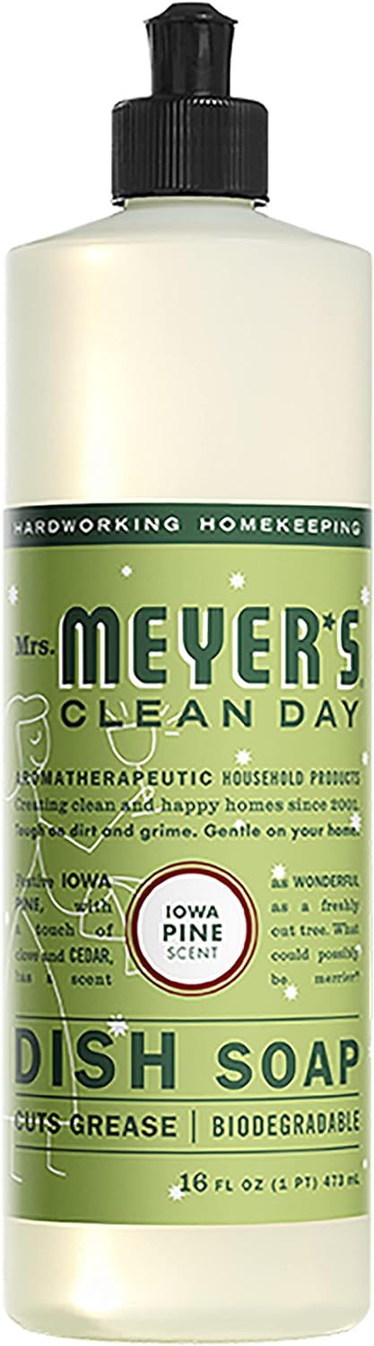 Mrs. Meyer's Kitchen Set, Dish Soap, Hand Soap, and Multi-Surface Cleaner, 3 CT (Iowa Pine)