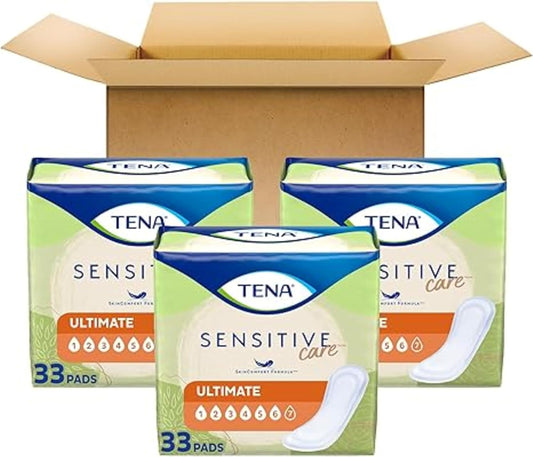 Tena Incontinence Pads, Bladder Control & Postpartum For Women, Ultimate Absorbency, Regular Length, Intimates - 99 Count