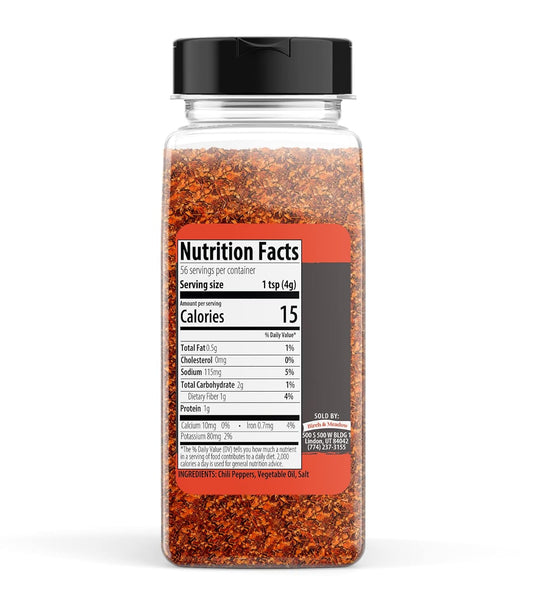 Birch & Meadow 8 Oz Of Marash Chile Flakes, Hot & Sweet, Finishing Garnish