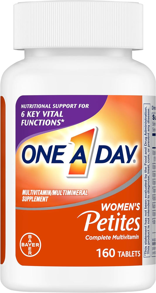 One A Day Women’S Petites Multivitamin,Supplement With Vitamin A, C, D, E And Zinc For Immune Health Support, B Vitamins, Biotin, Folate (As Folic Acid) & More,Tablet, 160 Count