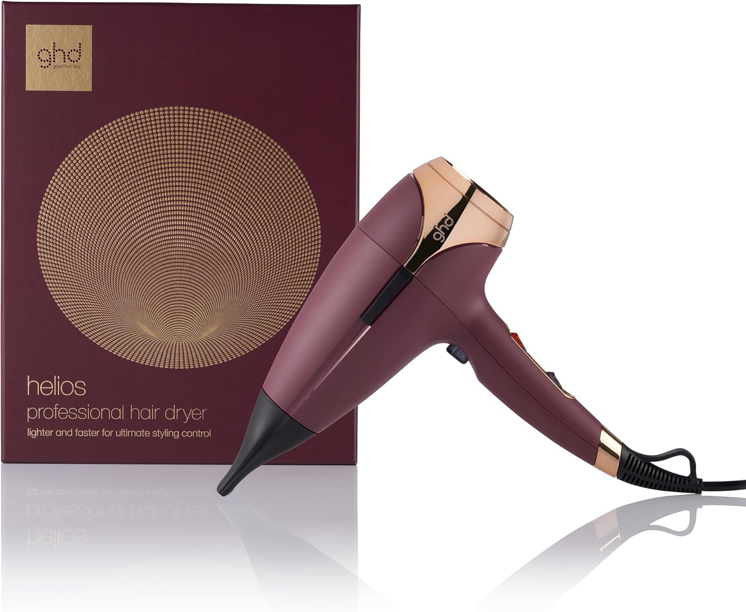 Ghd Helios Professional Hair Dryer - Lightweight, Fast Styling, Ultimate Styling Control - For All Hair Types (Uk Plug)