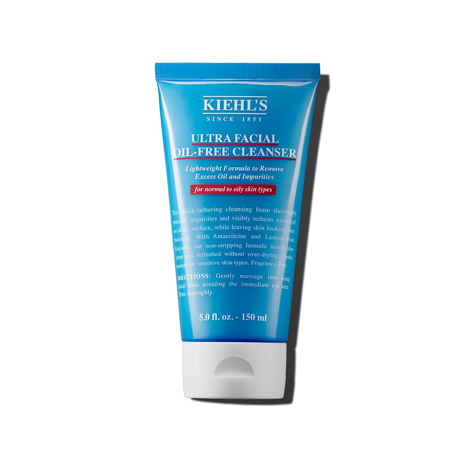 Kiehl'S Ultra Facial Oil-Free Cleanser, Foaming Face Wash For Oily To Normal Skin, Visibly Reduces Excess Oil, With Desert Plant And Lemon Fruit Extracts, Paraben-Free, Fragrance-Free - 5.0 Fl Oz : Beauty & Personal Care