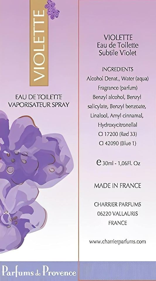 Charrier Parfums Range Provence Violette Eau De Toilette Spray 30 Ml