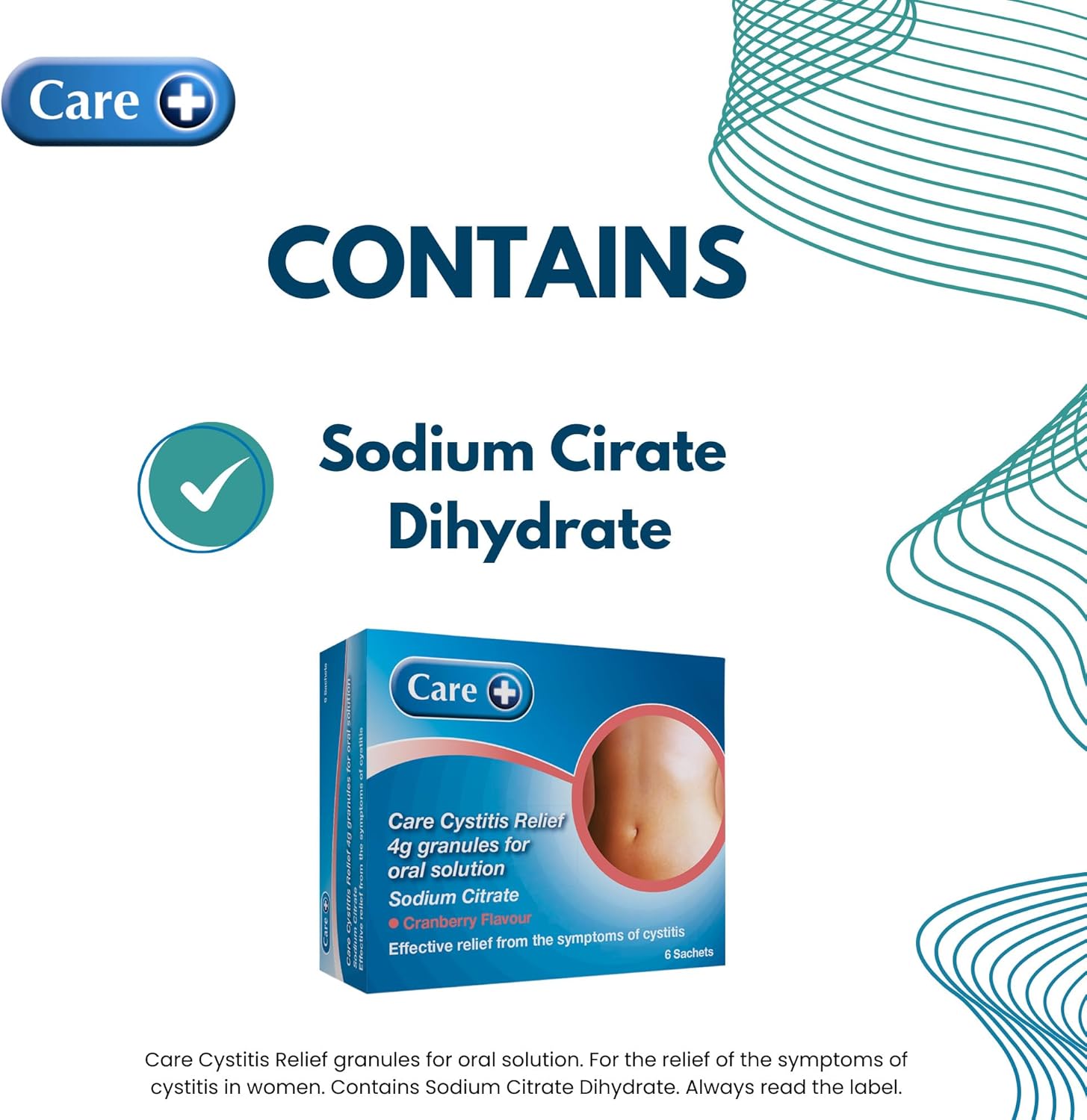 Care Cystitis Relief Granules for Oral Solution, Relieves Symptoms of Cystitis, 48h Course, Helps Reduce Irritation When Urinating, 6 Sachets, Cranberry Flavour : Amazon.co.uk: Health & Personal Care